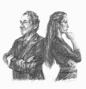 Double portrait  Jean Pierre Rawie and Elisa Pesapane